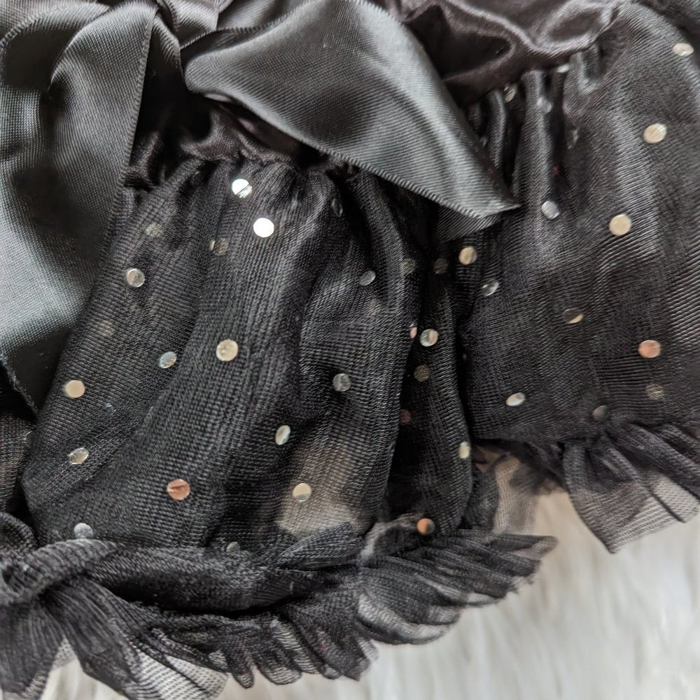 Baby Girl Black Sparkly Tutu Skirt 12-18M - Picture 4 of 8